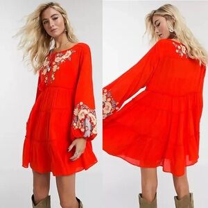 Free people spell on you embroidered mini dress seize medium